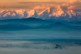 Widok na Tatry z Gorczańskiego Parku Narodowego